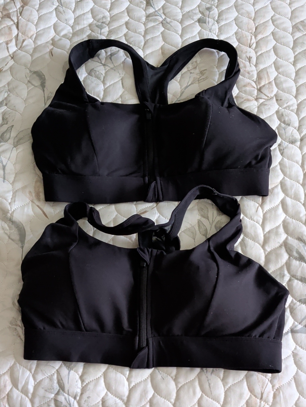 Two Halara Black Front-Zip Sports Bra – Women Intimates & Sleepwear